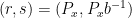 (r, s) = (P_{x}, P_{x}b^{-1})